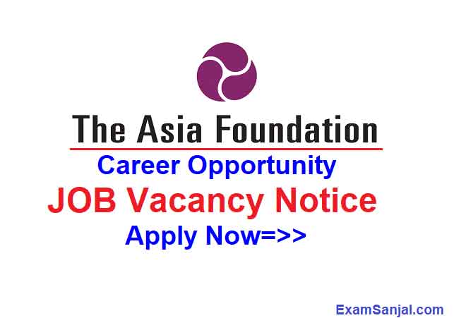 The Asia Foundation Job Vacancy Apply NGO INGO Project Job Nepal