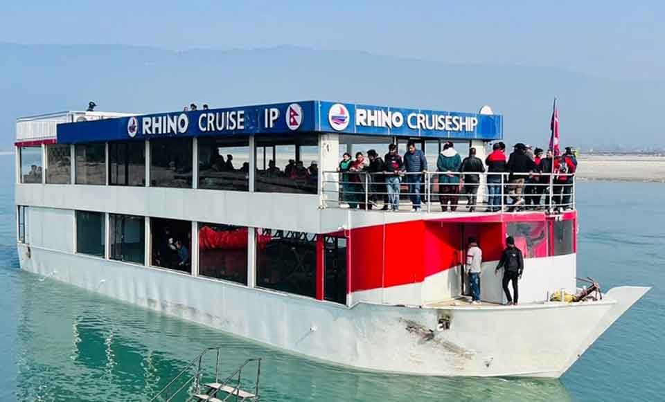 Cruise Ship in Nepal Pani Jahaj Chitwan Narayani River Rhino Cruise Water Ship