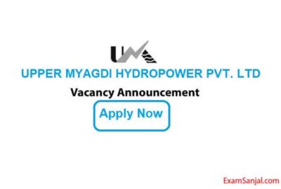 Upper Myagdi Hydropower JOB Vacancy Apply Jalvidyut Company Jobs