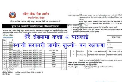 Ban Rakshak Forest Guard Job Vacancy by PPSC Gandaki Gov Np Pradesh Lok Sewa