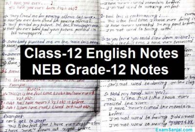 Class 12 English Note NEB Grade 12 Important Questions Answer English