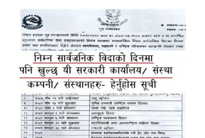 These Government Sarkari offices to remain open on these public holidays