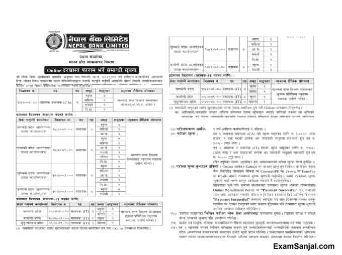 Nepal Bank Limited Job Vacancy  Nepal Bank NBL Career Online Job Apply