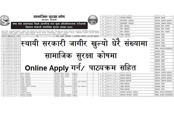 Samajik Suraksha Kosh SSF Social Security Fund Job Vacancy SSF Gov Np Apply